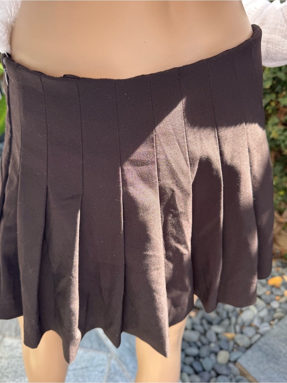 Zara Black Pleated Mini Skirt